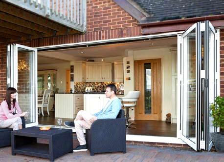 Multi-point locking systems and advanced gearings (tested to PAS 24 requirements) are fitted as standard to all folding panes of the bi-fold door, ensuring only the highest levels of safety and