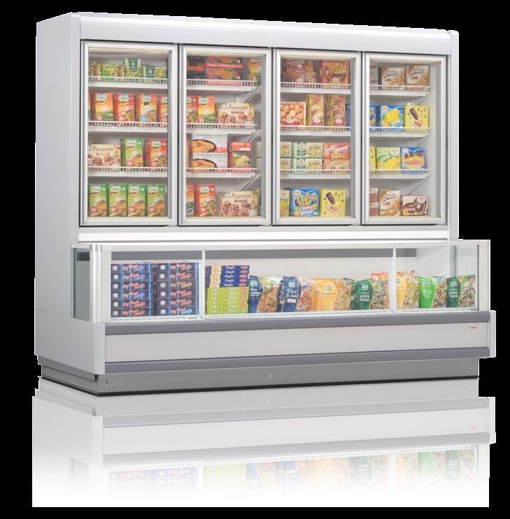 Deep freeze combination: Grizzly Cabinet and chest in one: The Grizzly freezer combination provides optimal presentation of your frozen products in one unit.