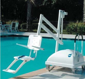 8 Pal-Portable Aquatic Lifts by SR Smith Completely portable' use the PAL anywhere by wheeling it into place, locking the castors and setting the outrigger supports. No anchors required.