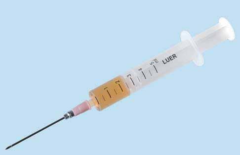 The AD syringe can be executed with slip luer cone, luer lock system and/or permanently attached needle as well as with a ISO colourcoded plunger rod.
