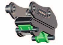 Doosan quick-coupler n Premium site safety and productivity Doosan couplers are manufactured specifically to fit each excavator model to ensure optimum bucket rotation and digging power.
