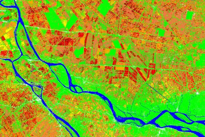 Monitoring of Winter Spring rice Rice monitoring using Sentinel-1A data 23 03 2015 100 km x 70