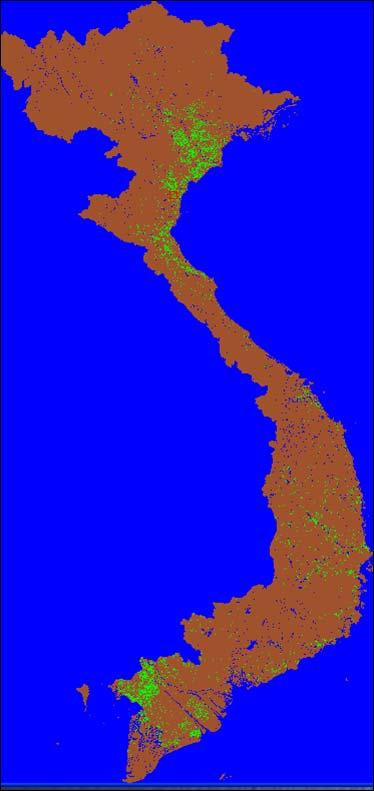 VIETNAM Preliminary result of country wide rice mapping with Sentinel 1A Rice season July October 2015 (Thu Dong) (the least important season in Mekong delta) Data 4 IW Strip data, 300 km wide 5
