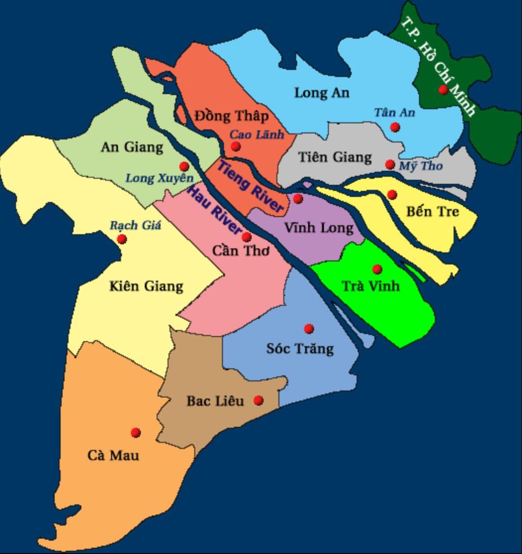 Figure 3: Map of study sites, Tra Vinh province, Mekong Delta To prepare for the calculations of the CBA model, socio-economic data was collected.