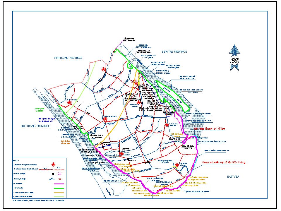 Source: Socio-economic Master Plan, Tra Vinh province, 2010-2020 Figure 4: Sea dike and river dike systems in Tra Vinh province In the development strategy, the Socio-economic Master Plan stated that