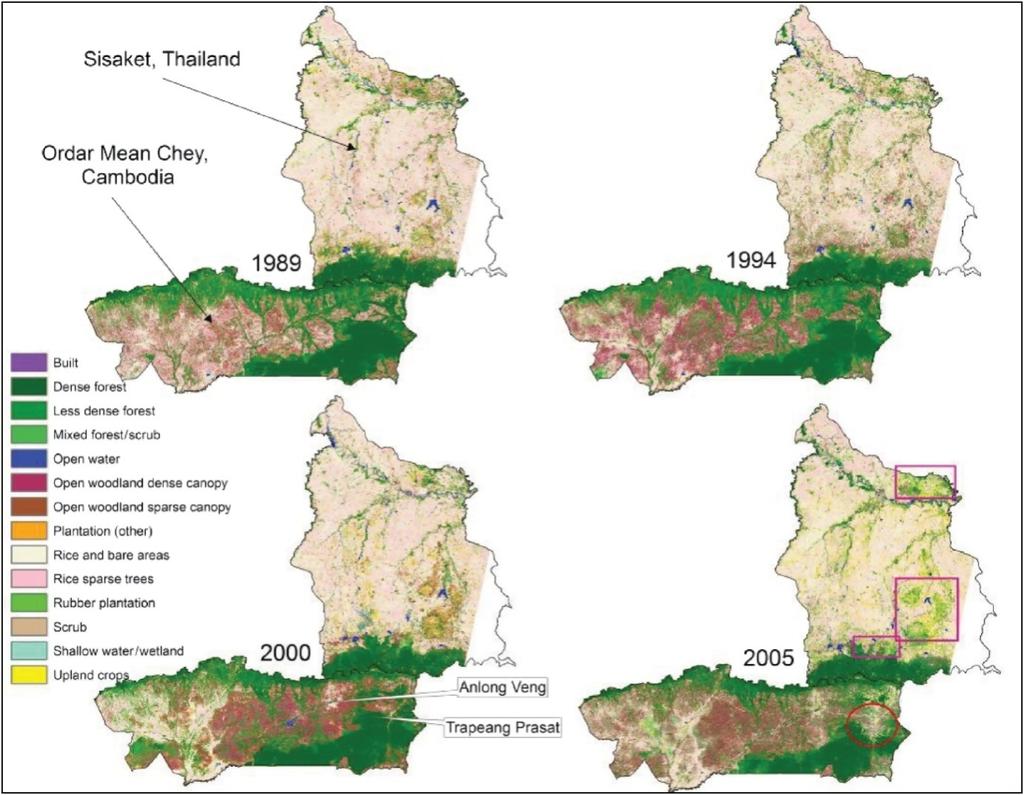 Source: Cassidy et al. 2010 Figure 20: Land use/land cover for Sisaket, Thailand and Ordar Mean Chey, Cambodia Cassidy et al.