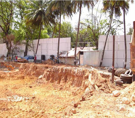 60 B.R. Srinivasa Murthy 5. CASE2: 14.5M DEEP EXCAVATION WITH GROUTED NAILS The site measuring more than 1.