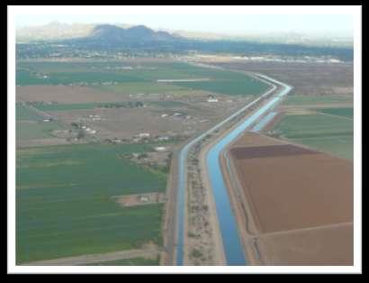Canal system brings water to central and southern AZ recharged to replenish