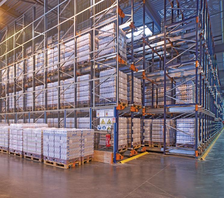 Advantages for SLVA - Maximization of space: the SLVA warehouse can store a total of 7,424 pallets in an area of 30,451 ft 2.