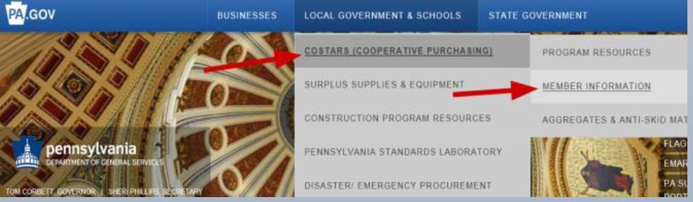 WEBSITE CHANGES www.costars.state.pa.