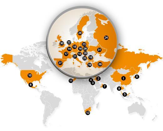 Mondi at a glance Locations 25,000 employees Over 100