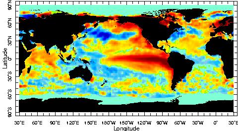 SST map of Indian Ocean Dipole and ENSO event on 1997 with mega delta in Asia That show