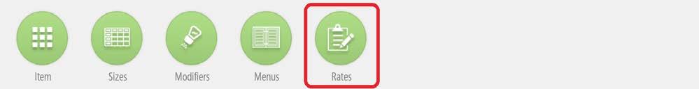 9. Price rates and promotions In Configuration there's the module Rates that shows items by price rates and families.