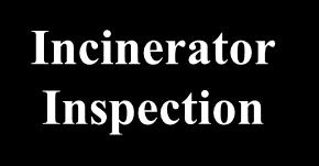 Incinerator Inspection Inspector Safety Equipment Hard hat Safety glasses or goggles Gloves Steel-tipped safety shoes Ear protectors Agency safety policy Identify Potential Safety Problems Eye