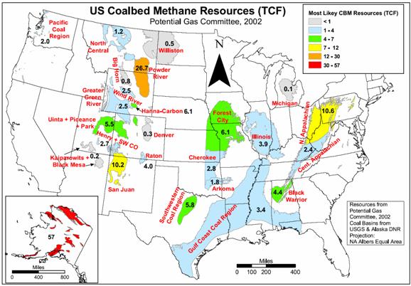 Coalbed Methane US Production and