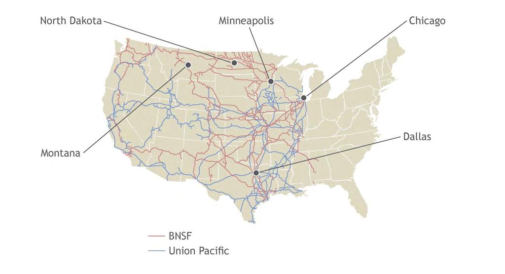 West rails BNSF capital spending to double-track main route through the oil fields BNSF, CP look for solutions to joint infrastructure in the city Congestion causes carriers to
