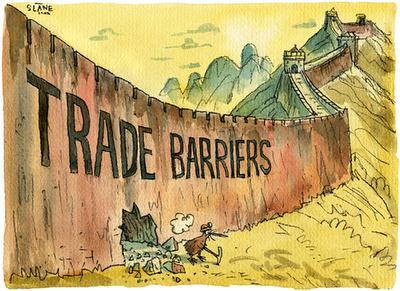 Trade Barrier Any law or practice that a government uses to limit trade