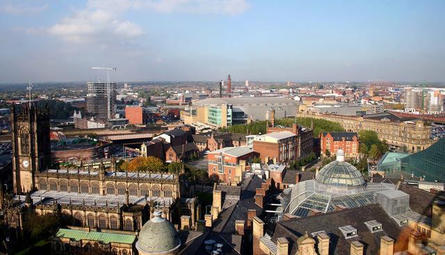 Urbanisation increases the density of residential development Manchester skyline Ashley