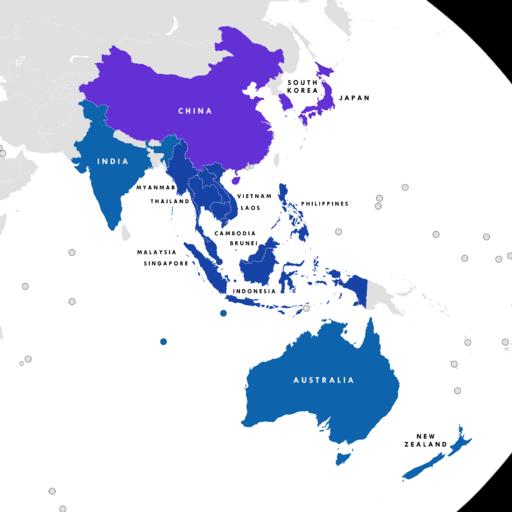 16 member countries of the RCEP Blue:ASEAN