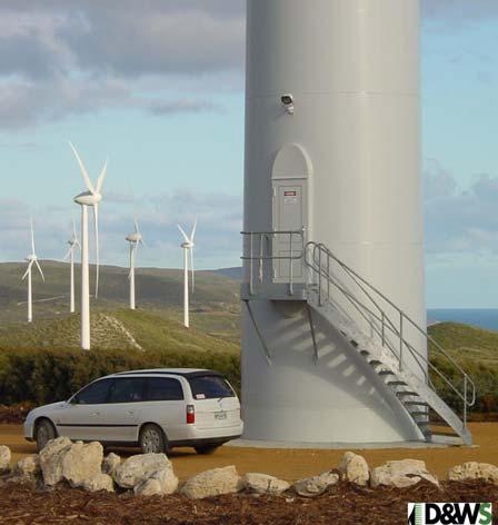 Large Wind Basics Sited in rural areas along ridges: Turbine Strings