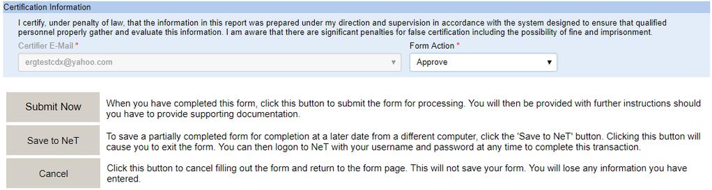 5.7 Click Submit Now at the bottom of the page to be taken to the Electronic Signature Page. 6.