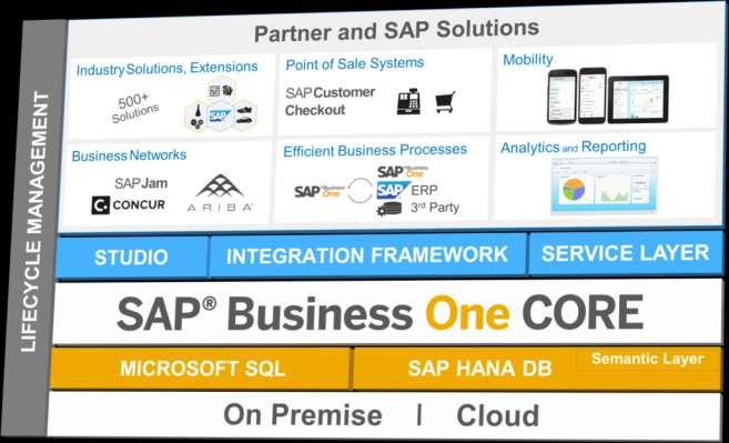 A compact business solution stack TCO and support Expands the solution scope Extensibility Robust integration and collaboration Interface for SAP HANA apps