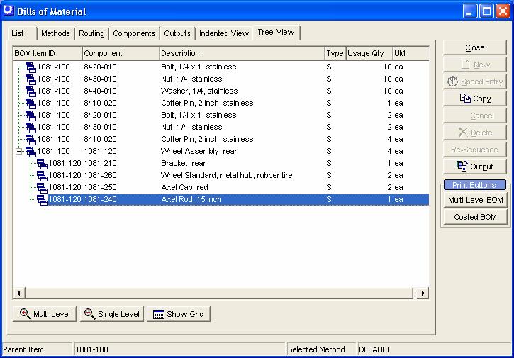 3. Materials Management Routing Tab