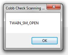 Troubleshooting 1. Question: What should I do when I click Scan Checks and the following message appears?