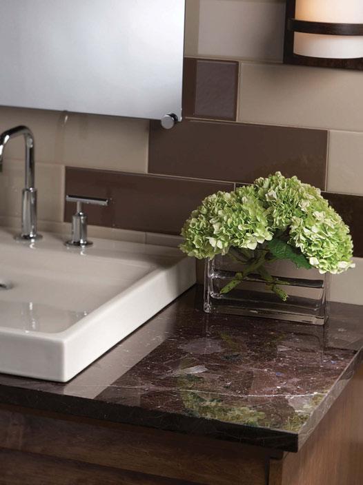 Suitable for both residential and commercial wall and countertop uses, Modern Dimensions is perfect for projects needing a bold backsplash or a sleek