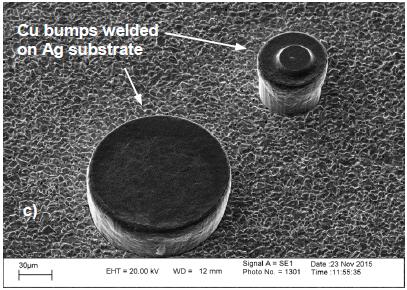 substrates with sintered Ag metallisation Individual bump