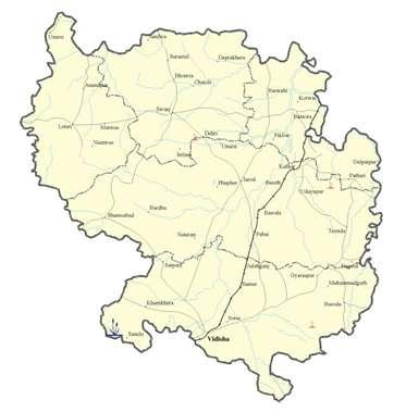 51 0 50 100 0 10 0 District Vidisha District West Nimar Extent 6.10 Extent.