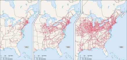 1850 1860 1880 13 14 Railroads and the Heartland Railroads presence is