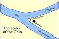 rivers join to form the Ohio River)