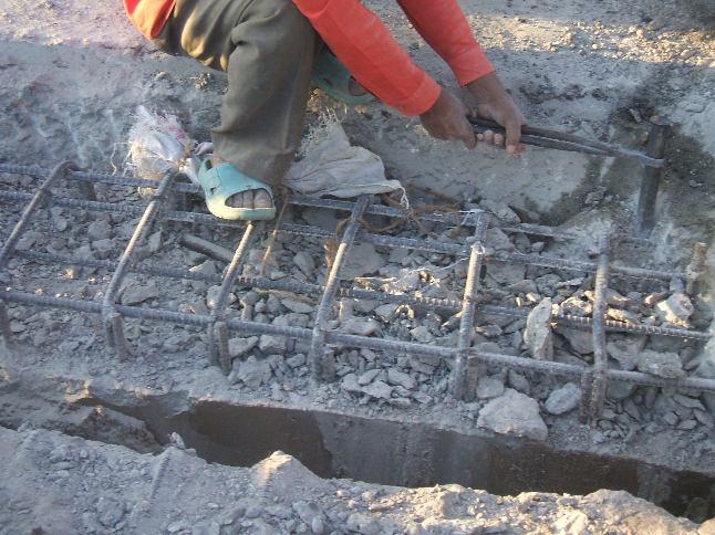 At first the measurements for cutting and breaking of concrete were made.