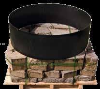 Plenty of space for graham crackers on fire pit caps Natural stone texture compliments