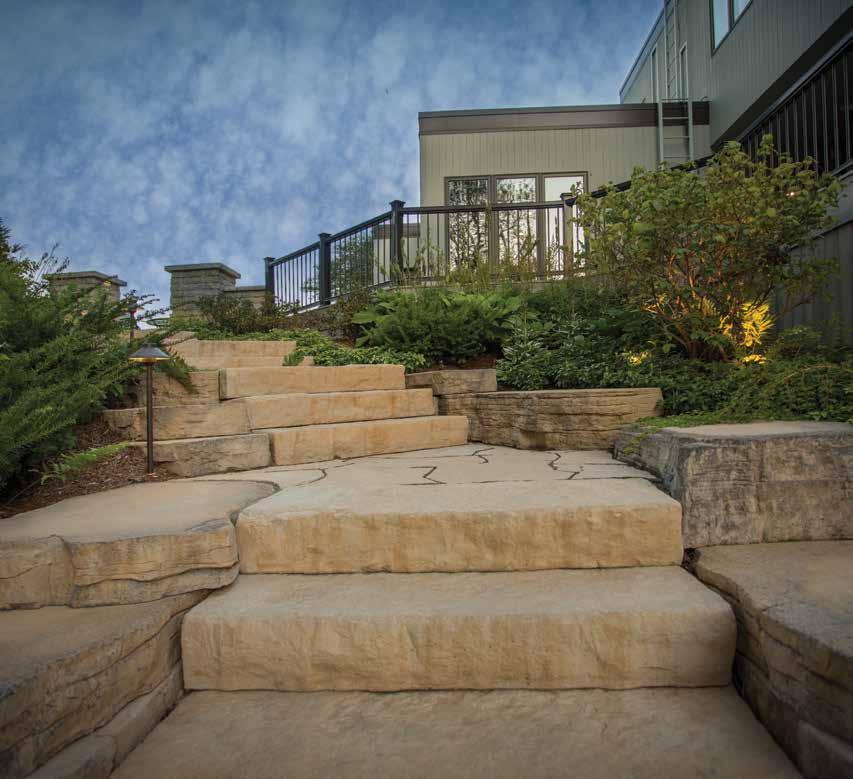 DIMENSIONAL STEPS, OUTCROPPING &