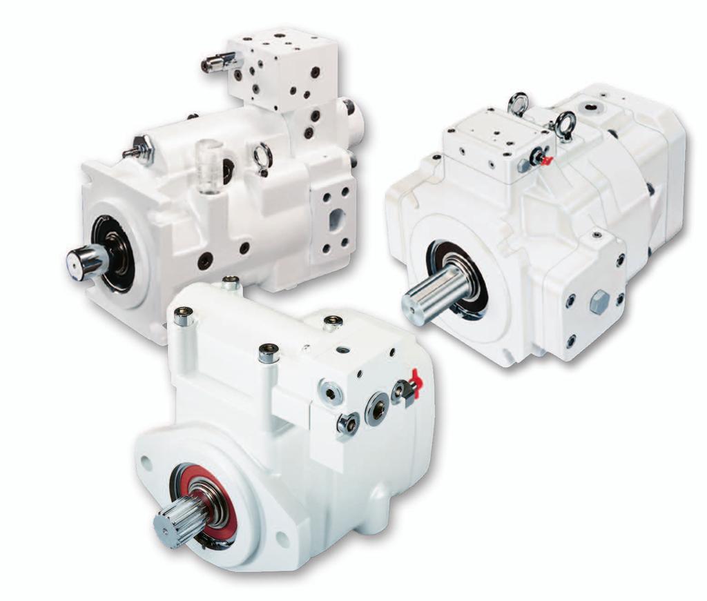 High horsepowerto-weight ratios reduce space requirements. Fast response, horsepower limiting, load sensing and pressure compensating pump controls ensure energy efficient pump operation.