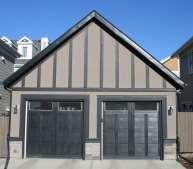 The garage door is to be maintained in a color that matches the predominant siding color, the trim color or is an acceptable complimentary color. 6.10.