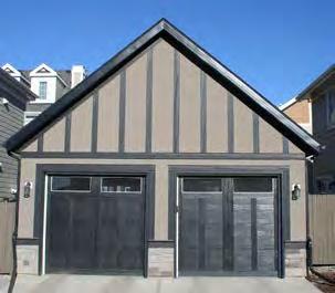 Garage doors must be painted to match the predominant siding colour or an acceptable complementary colour. 6.10.