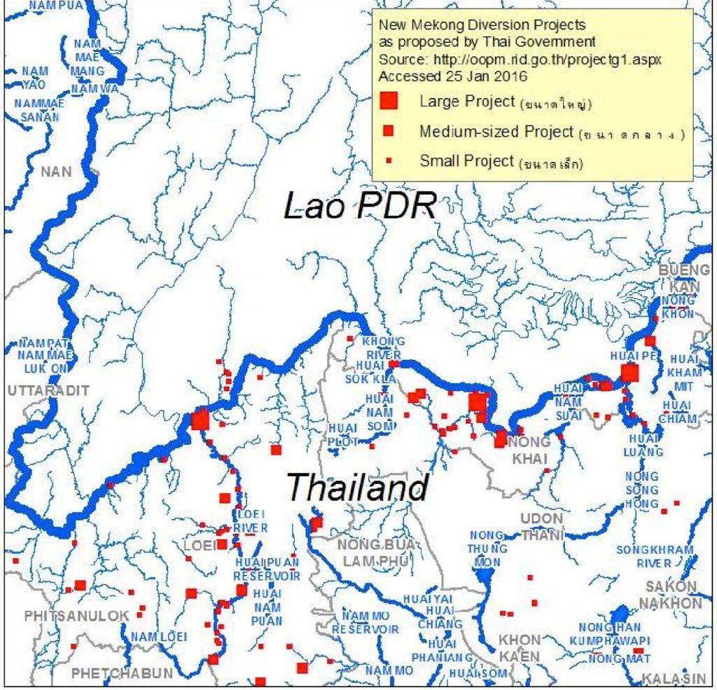 Project Kong Loei Chi Mun aims to divert water for Thailand s use by dredging the Loei River 5m deeper and spreading Loei estuaries a further 250 m wide.