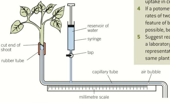 colorimeter or potometer c) use laboratory glassware apparatus for a variety of experimental techniques to include serial dilutions d) use of light microscope at