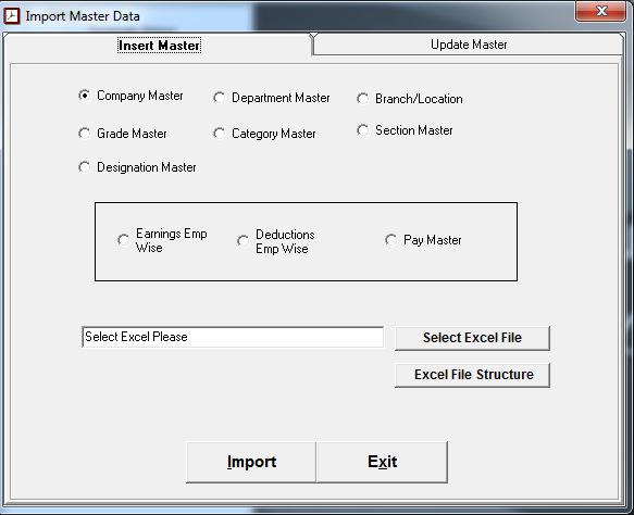 1.4. Import This option is used for import data from the excel sheet.