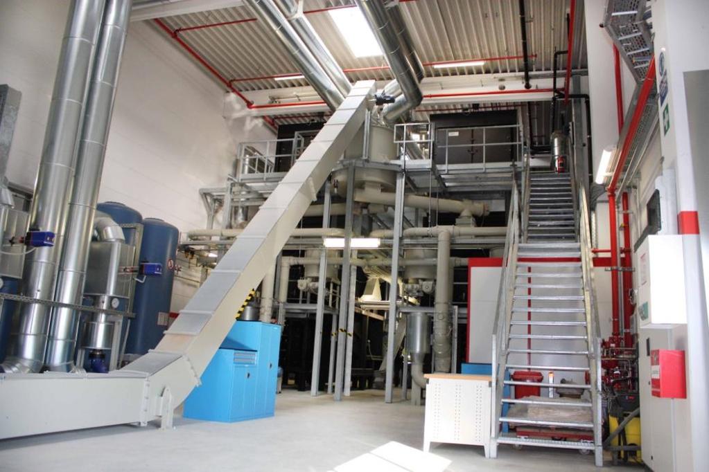 EXAMPLE PROJECT (1) NOBILIA, GERMANY: Processing of grainy biofuels and dusts in an arbitrary mix, according to availability TECHNOLOGY Hot-water boiler system with 2 x 4400 kw, ring burner infeed