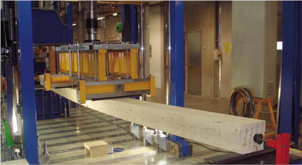 The relatively thin webs of three-ply plywood or OSB transmit shear forces between the two layers of flanges and enable the element to have an adequate thickness for the loading and span width while