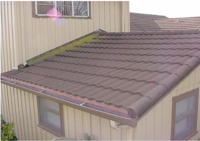 Metal Tile Roofing E. Vent Flashing: 1. All roof penetration vents shall be double flashed. 2. All vents to be caulked at tiles. F. Tile Application: 1.