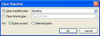 Working with a Baseline 2. Select the task you want to correct or add to the baseline. 3. Select the Tools menu. 4. Point to the Tracking command. 5. Select the Save Baseline command. 6.