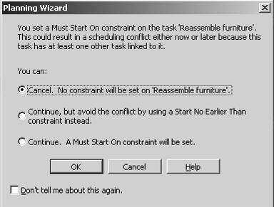 Microsoft Project 2002(XP) 03 Level 1 Lesson 4 Editing & Scheduling Tasks ENTERING A START OR FINISH DATE You can enter a start or finish date manually when you enter or edit a task.