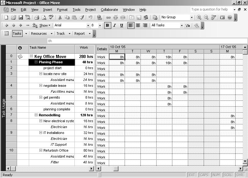 Lesson 6 - Working with Resources Microsoft Project 2002(XP) 03 Level 1 amount of the materials available during the duration of a task.