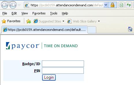 Follow these steps to log into Time ESS: Access your company s Time and Attendance website.