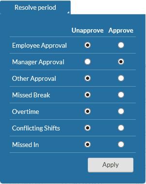 Approving Exceptions/Approving Hours All exceptions that require approval need be approved for payroll to be processed.